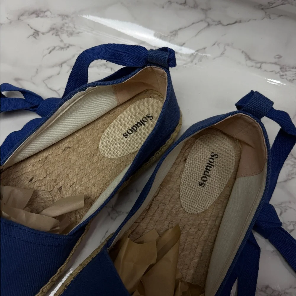 Women’s Soludos Original Espadrille Lace Up Marlin Blue US Size 11